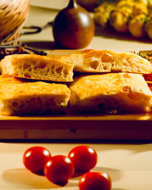 Focaccia-Panini mit Vorteig & Olivenöl extra vergine